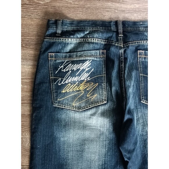Touch Line Jeans Handpainted  Men’s Size 40 X 32 Baggy Fit 90s Y2K JNCO Style - Picture 7 of 14